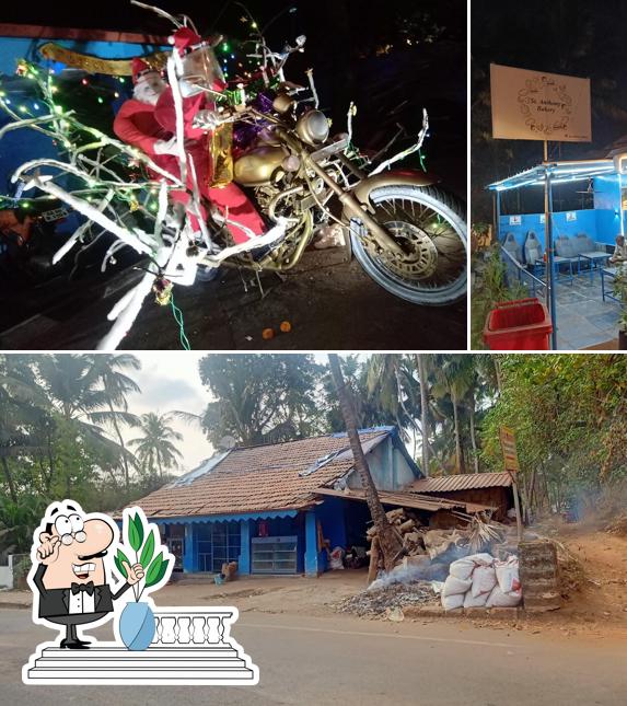 The restaurant's exterior and food