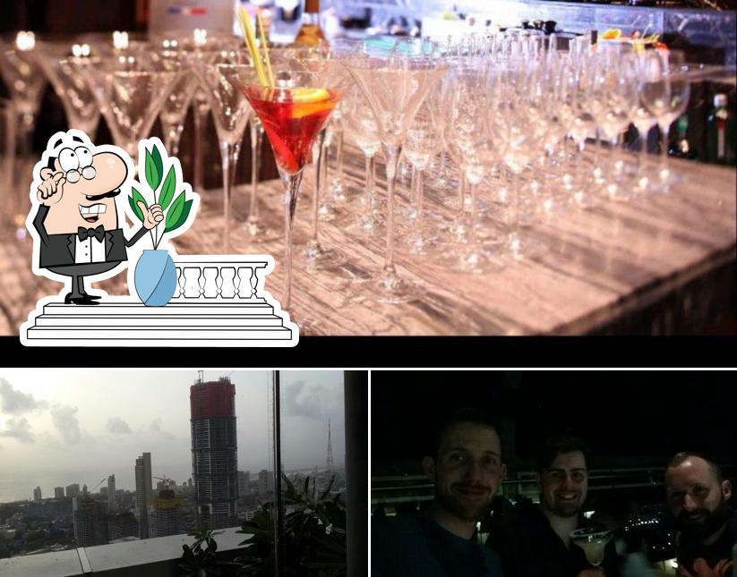 The photo of exterior and interior at The Drawing Room and The St. Regis Bar