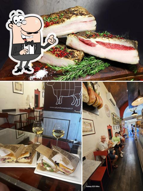 La foto di interni e cibo da Antico Salumificio Anzuini - La Macelleria storica e Grill di Filiera