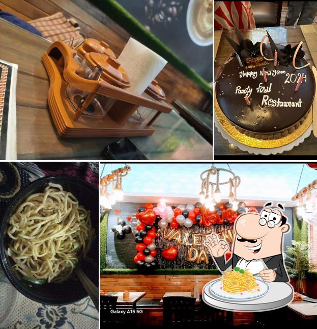 Spaghetti carbonara at Party Fowl Restaurant