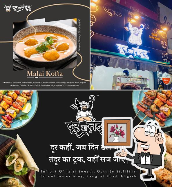 Among various things one can find interior and food at Door ka Tandoor