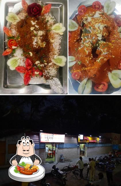 The photo of food and exterior at Hotel Durga Bawarchi