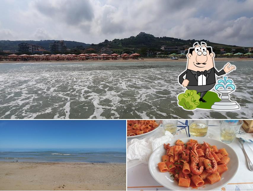 La foto di esterno e cibo da Stabilimento Ippocampo Beach