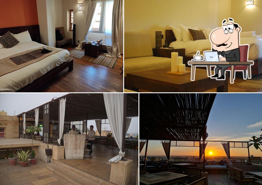 Take a seat at one of the tables at 1st gate home-fusion