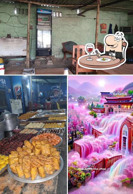This is the photo displaying food and interior at Congress Yadav Line Hotel