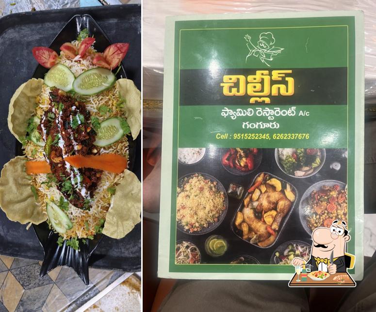 Food at Chillies restaurant