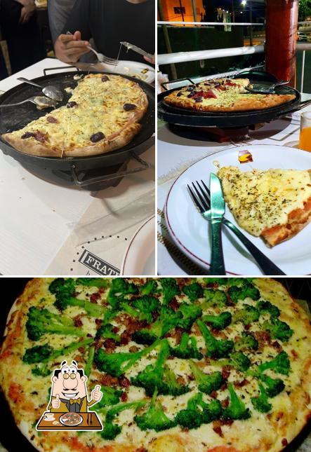 Peça diferentes variedades de pizza