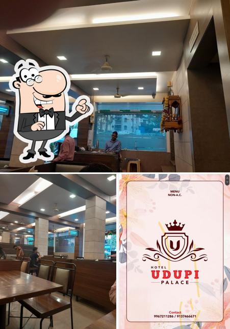 The interior of Udupi Palace hotel
