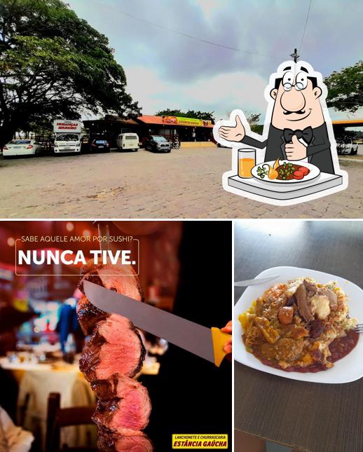 A foto da comida e exterior a Churrascaria Estância Gaúcha
