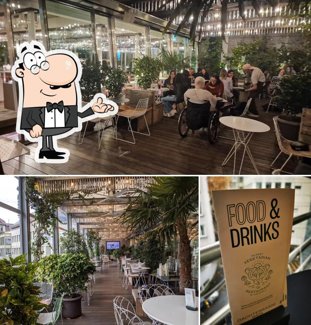 Gli interni di Hiltl Dachterrasse