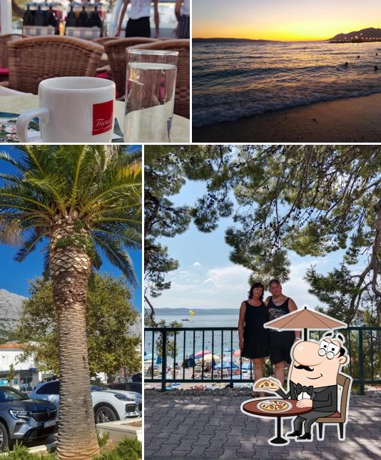La immagine di esterno e cibo da Caffe Laguna, Baska Voda