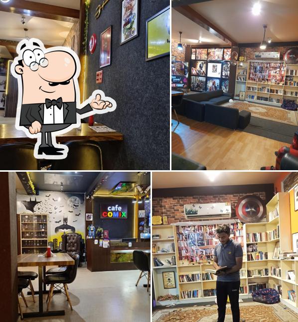The interior of CAFE COMIX