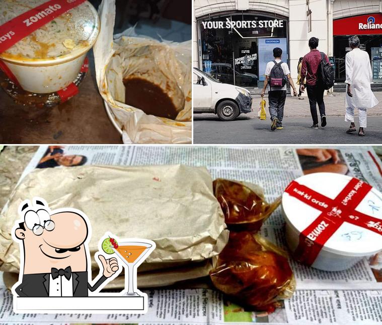 Take a look at the photo showing drink and exterior at Souravs