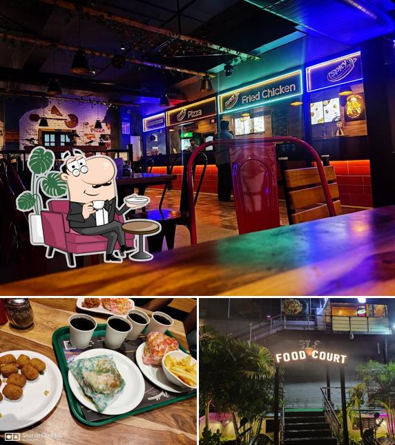 Among various things one can find interior and exterior at SLS Food Court