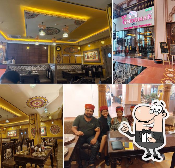 The interior of Ghoomar Traditional Thali Restaurants - Omaxe Chowk, Chandni Chowk