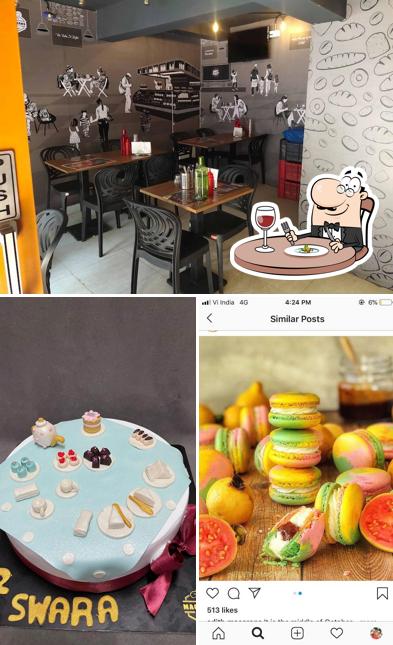 Macarons Bakery & Cafe is distinguished by food and interior
