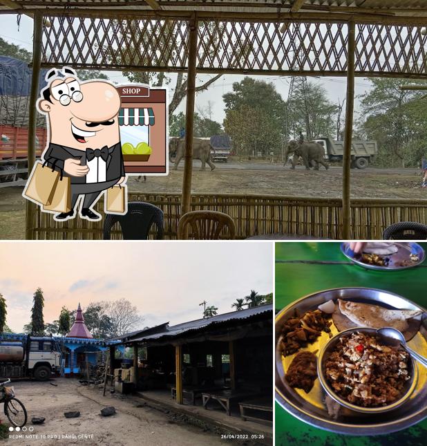 The picture of exterior and food at Dhaba Near MDG Vidyamandir