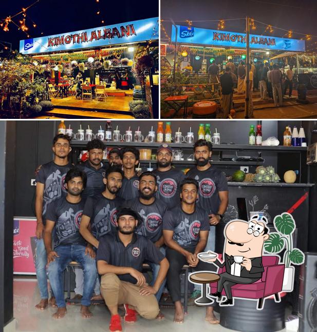 Take a seat at one of the tables at Kimothi Albani