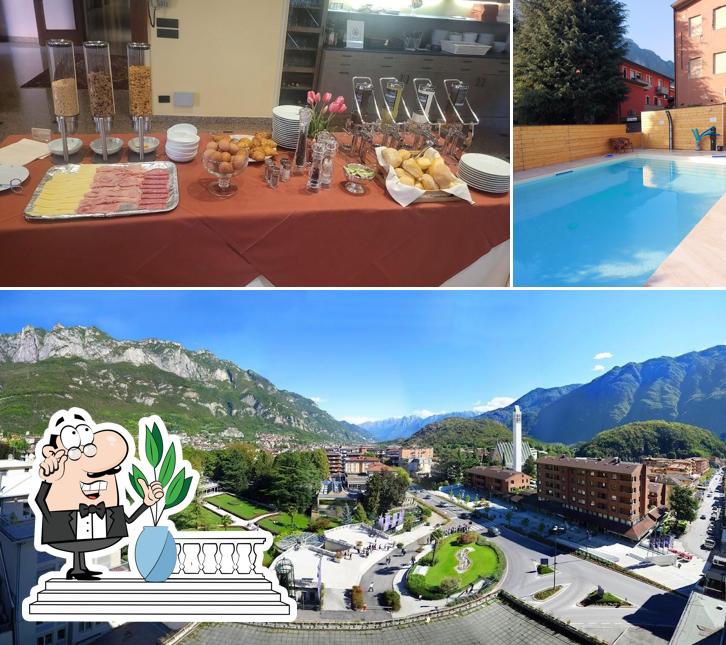 Tra le diverse cose da Il Ristorante Diana si possono trovare la esterno e cibo