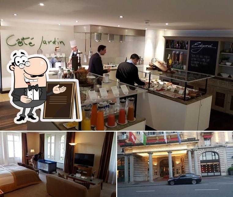 Goditi la vista dall'area esterna di Lausanne Palace