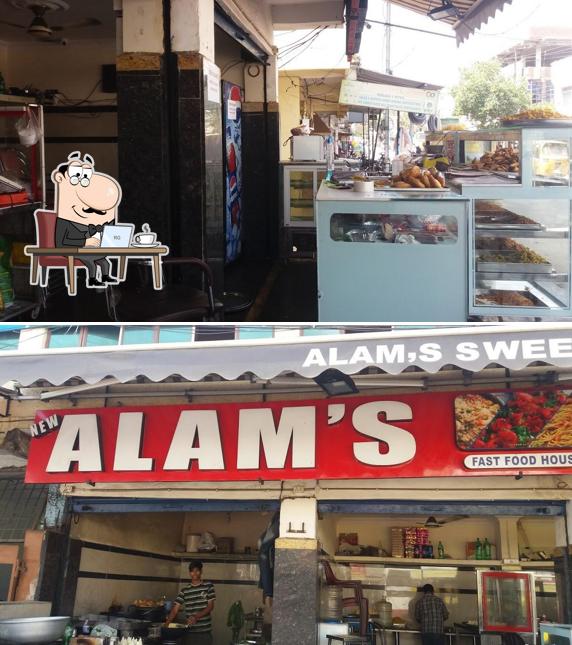 The interior of New Alams Sweet House
