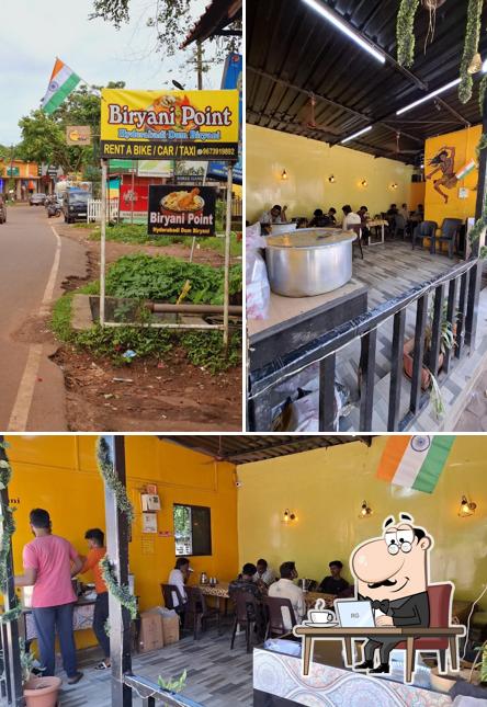 This is the photo showing interior and exterior at Biryani point