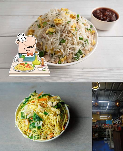 The image of food and interior at VILLAGE CAFE