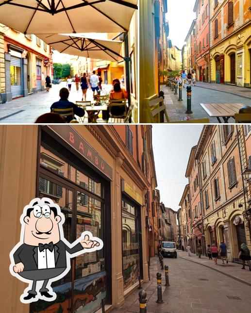 Bambù Sushi Bar si caratterizza per la interni e esterno