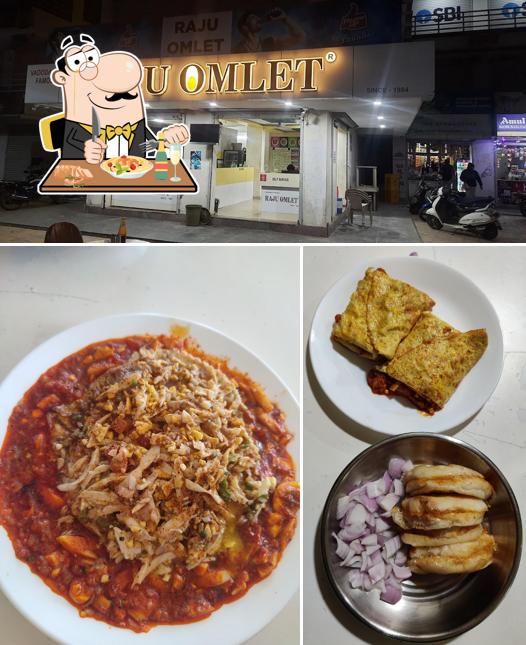 RAJU OMLET is distinguished by food and interior