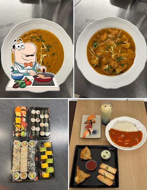 Pollo al curry al Indian and sushi