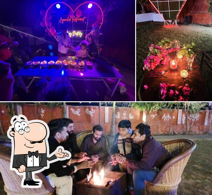 The interior of Jogi Mahal Pure Veg Cafe and Restaurant