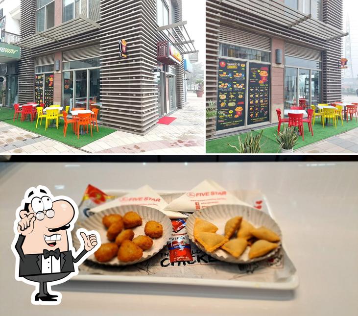 The photo of interior and food at Five Star Chicken