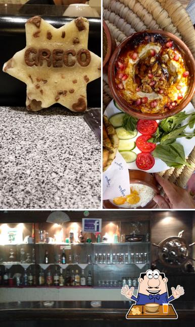 La photo de la nourriture et comptoir de bar de Café Greco’s