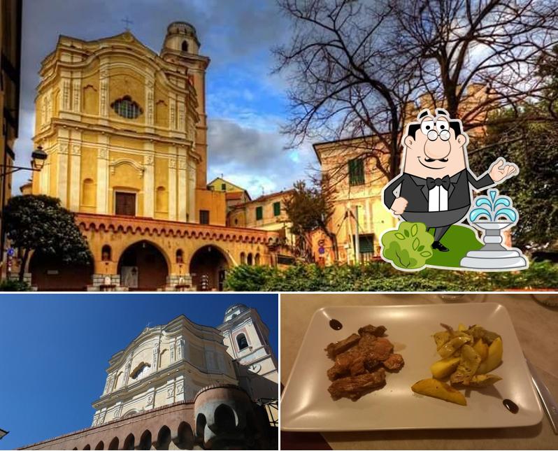 La foto della esterno e cibo di Osteria di Castello