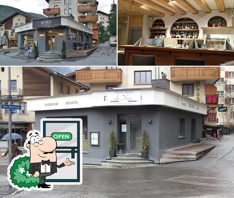 La immagine di esterno e vino da Restaurant Vieux-Valais da Nico