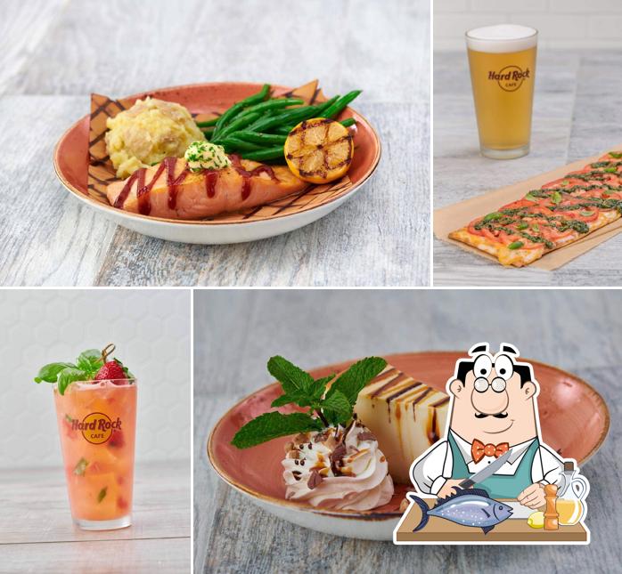 Grilled salmon at Hard Rock Roof Top Cafe