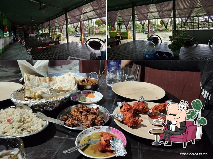 Check out the photo showing interior and exterior at Dhaba Shila Bristee