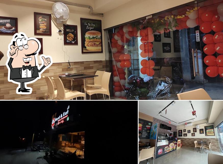 Take a seat at one of the tables at Meat and Eat