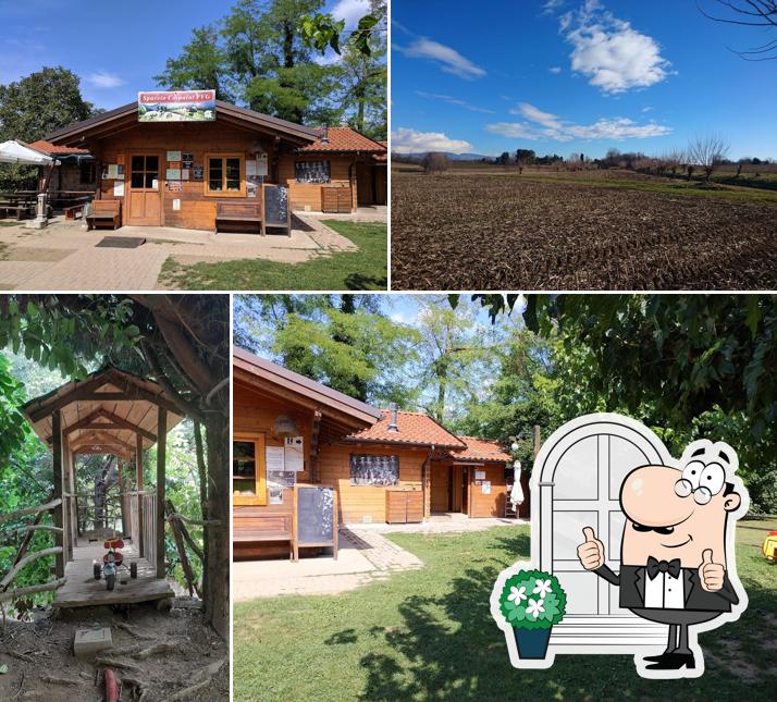 Puoi goderti l'aria fresca da seduto all'esterno di Cospalat