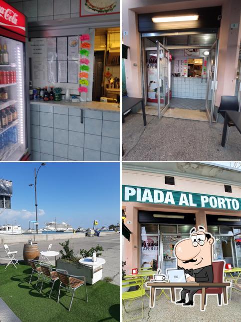 Gli interni di Piada al Porto