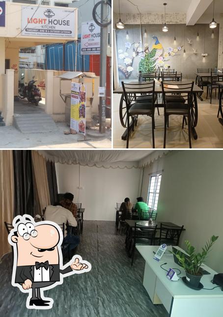 The restaurant's interior and exterior