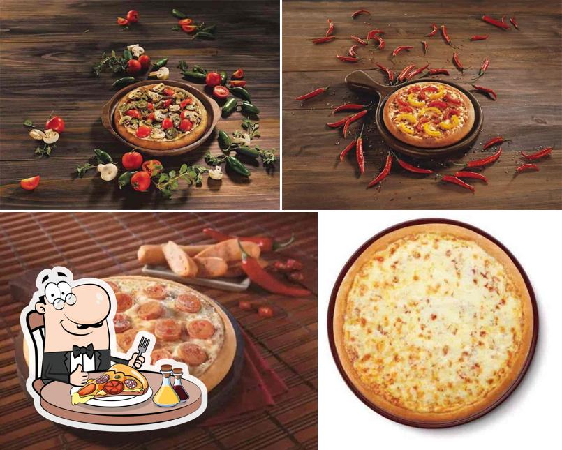 At Domino's Pizza, you can enjoy pizza