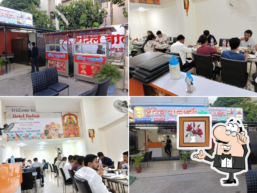 The interior of Hotel Balaji Veg Non Veg