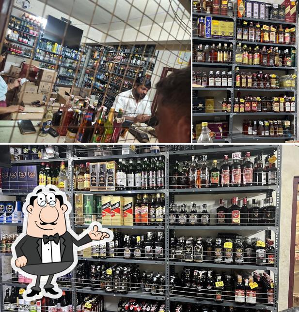 The interior of bevco outlet premium counter