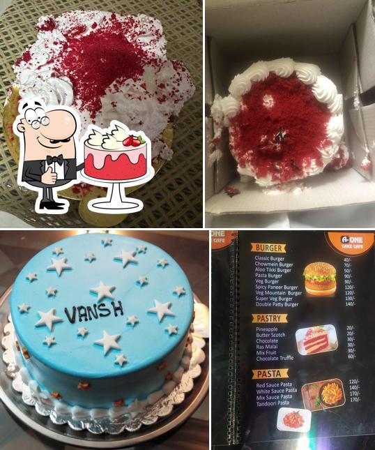 Red velvet cake at A-One Cake Cafe