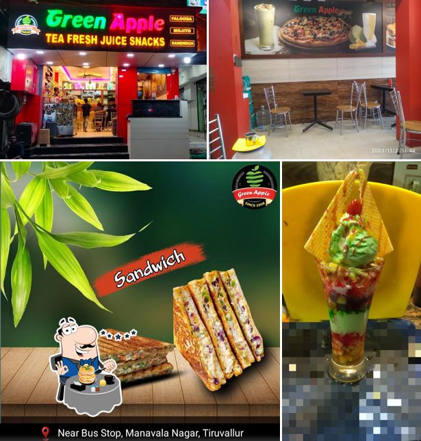 The photo of food and interior at Green Apple (New Shop)