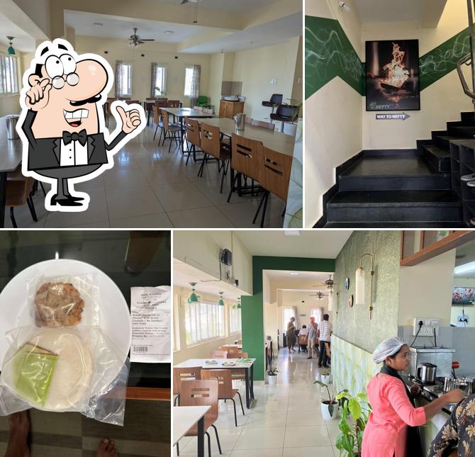 The interior of Nefty Pure Veg Hotel, Vijayanagar
