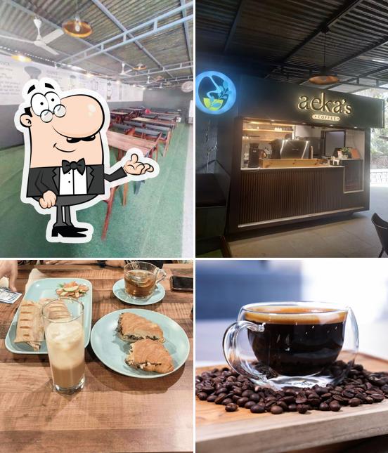 The interior of Aeka Coffee