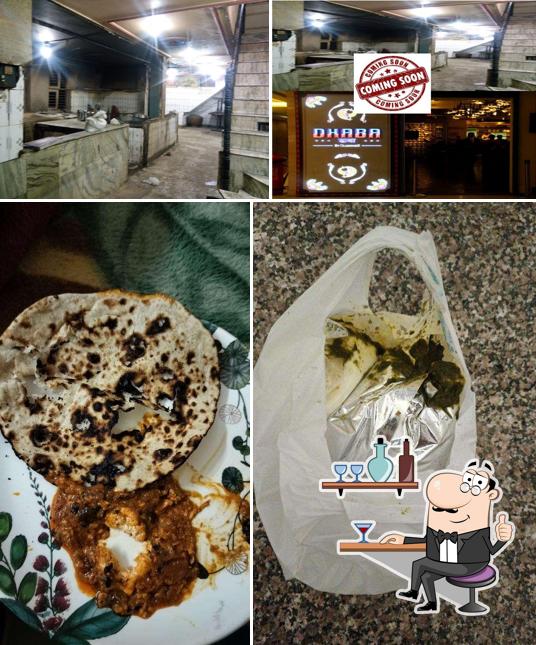 The picture of interior and food at Anand Vaishno Dhaba
