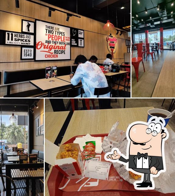 Take a seat at one of the tables at KFC